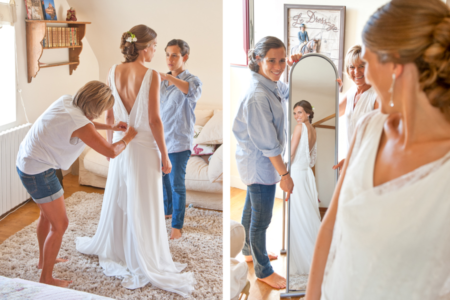 habillage d'une mariée en Dordogne